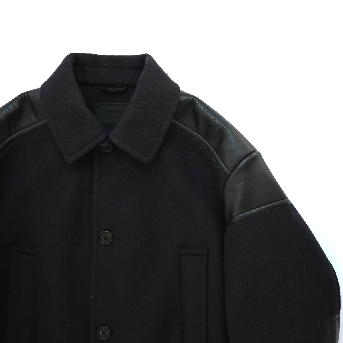 2023aw prada cropped wool blend down jacket M