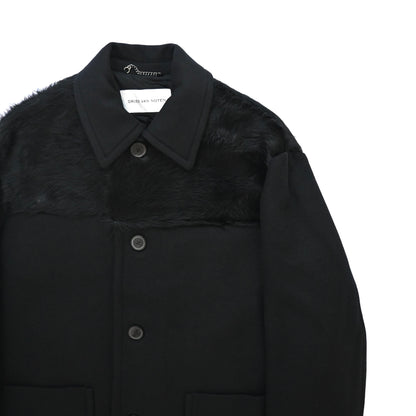 2023aw dries van noten work wear panelled wool coat M