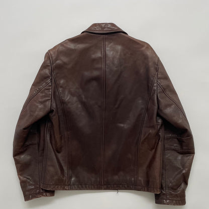1990s prada cow leather jacket 48