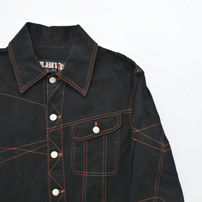 2000s jean paul gaultier folded panel denim jacket 46
