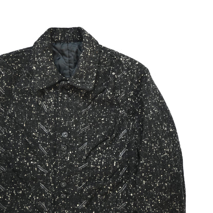 1980s arrston volaju tweed wool double button jacket M