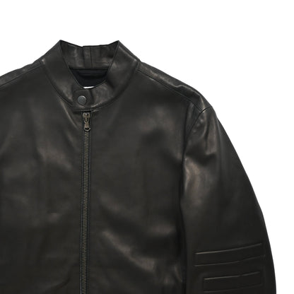 1999aw emporio armani lamb leather biker jacket 46