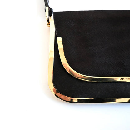 1996aw gucci gold bangle calf hair hand bag by Tom ford