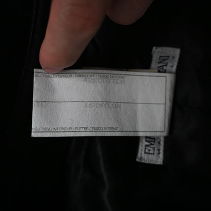 1996aw emporio armani detachable cotton collar vinylon long coat 52