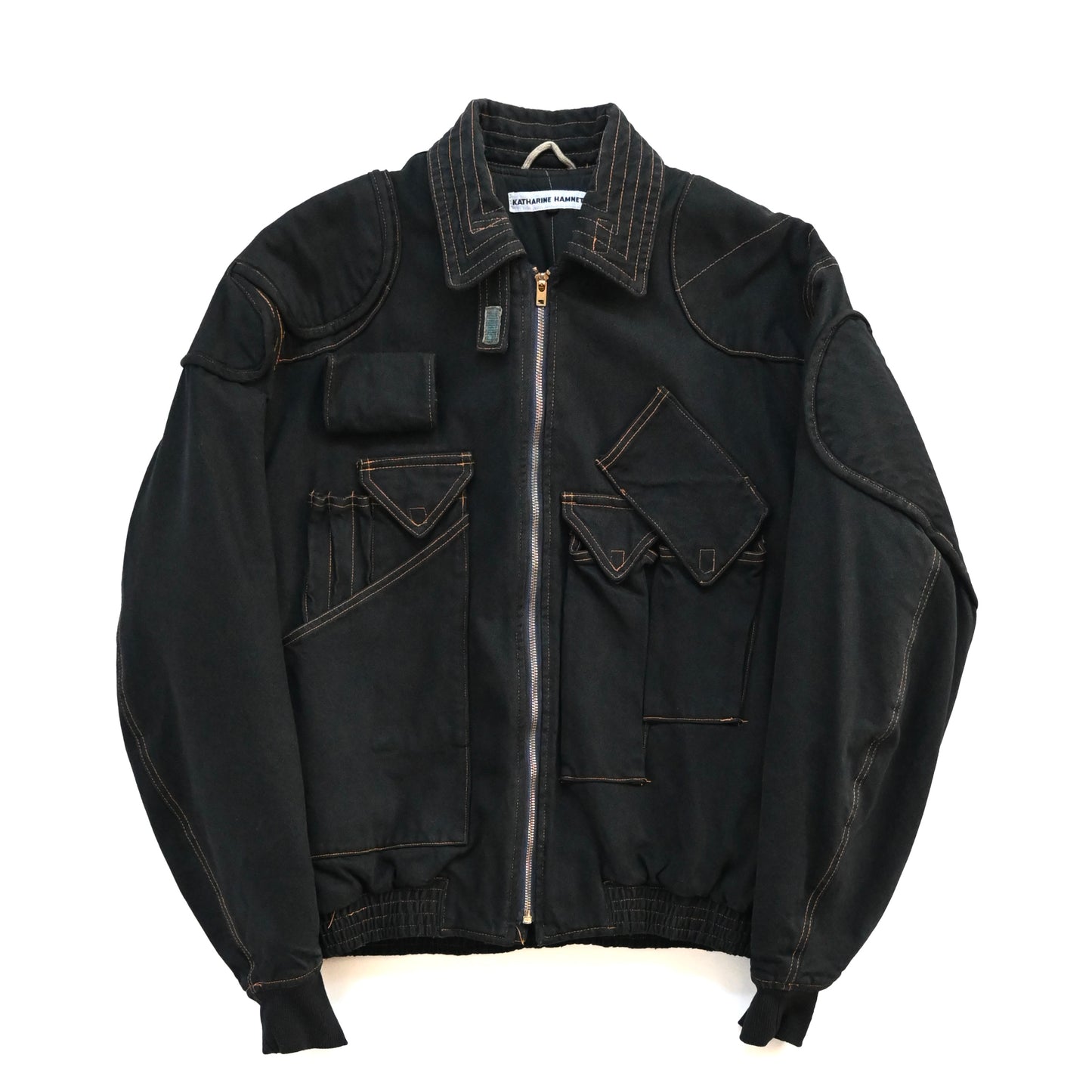 1986aw katharine hamnett denim bomber jacket M