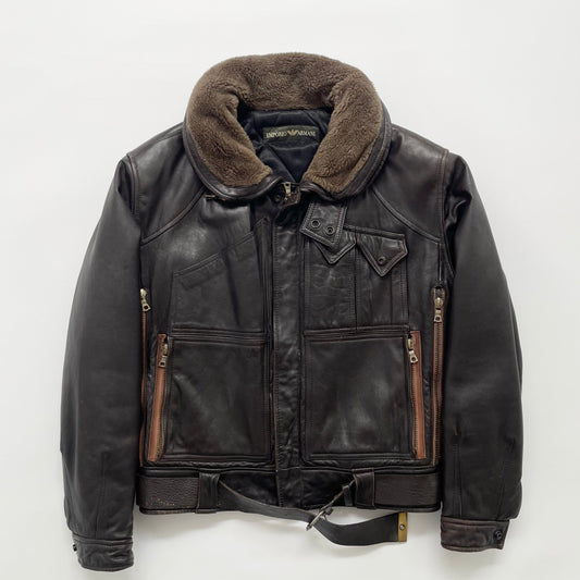 1983aw emporio armani leather flight  jacket M