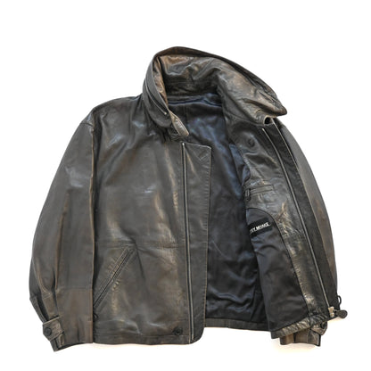 1992ss issey miyake lamb leather flight jacket L