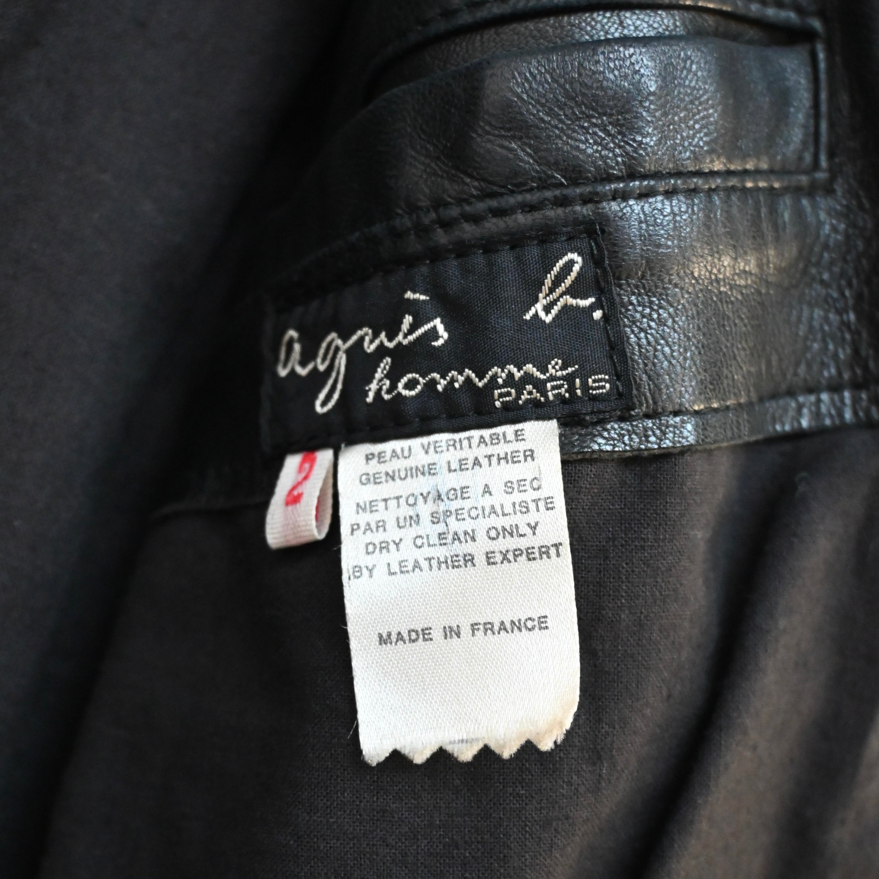 1990s agnes b homme gemuine leather jacket 2 – vexed_store