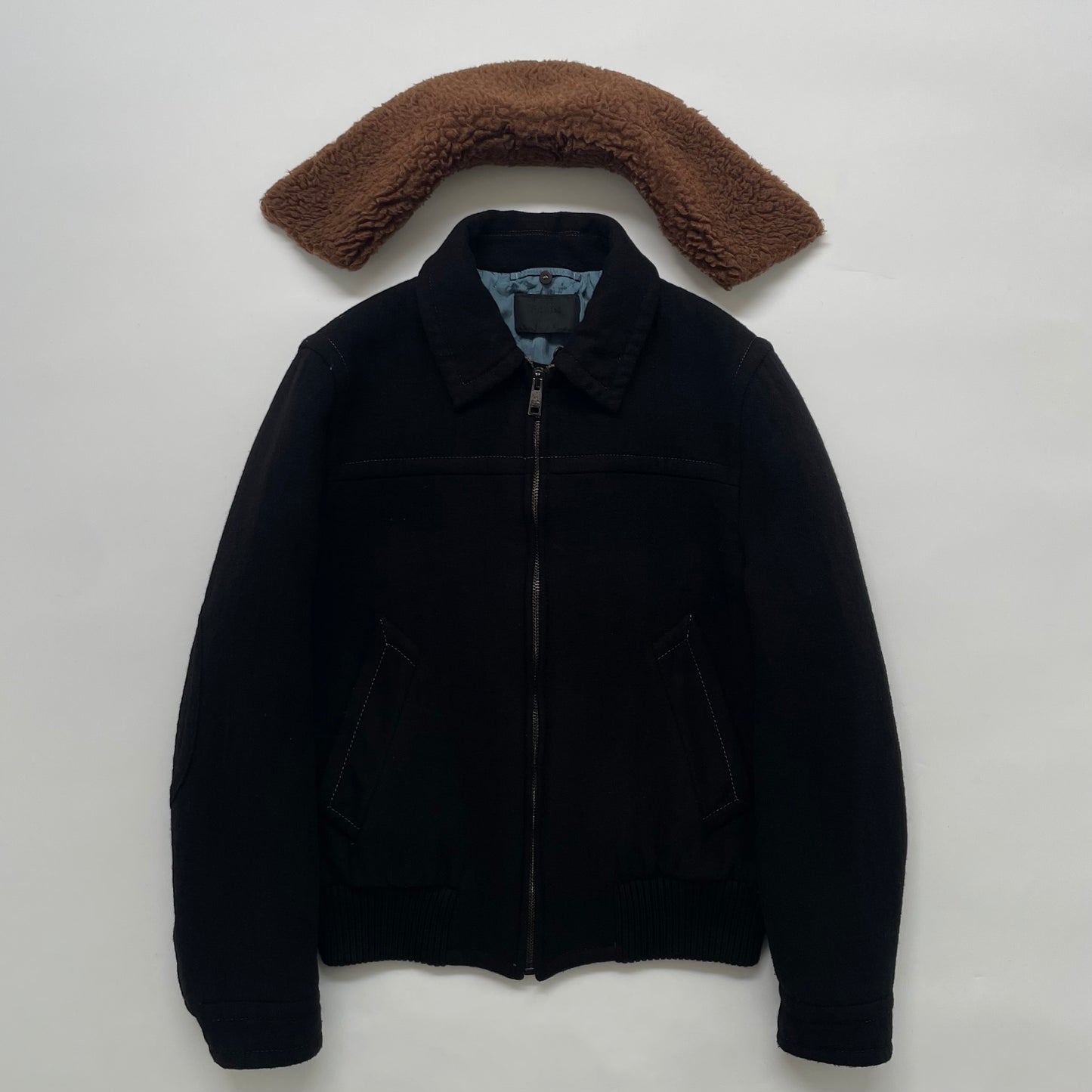 2017aw prada boa docking wool blouson 48