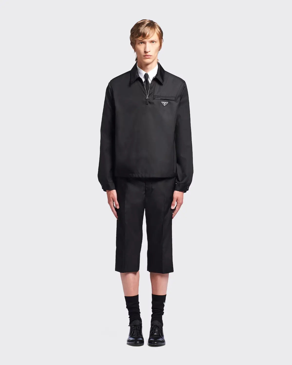 2020aw prada sgb751 re nylon half zip blouson 48