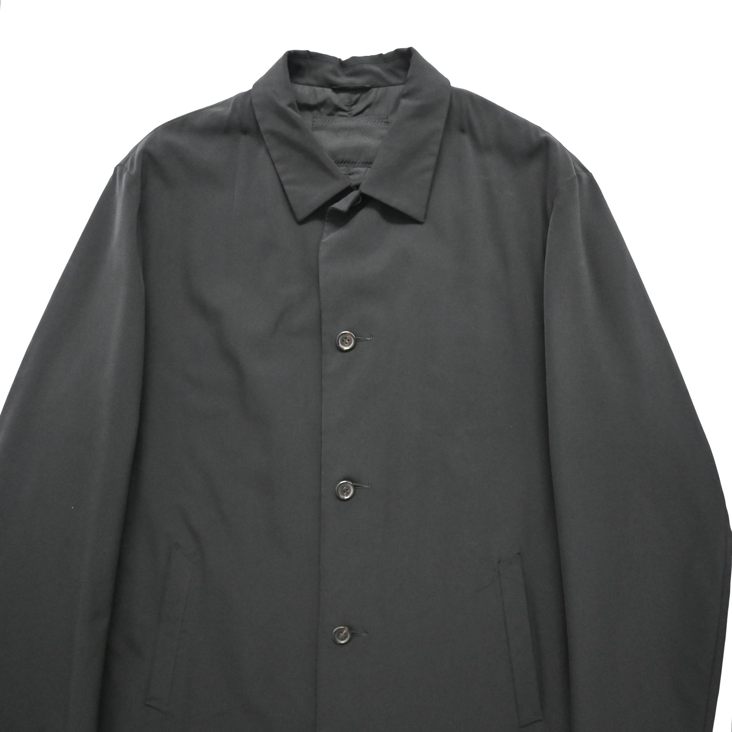 1990s prada polyester long coat L