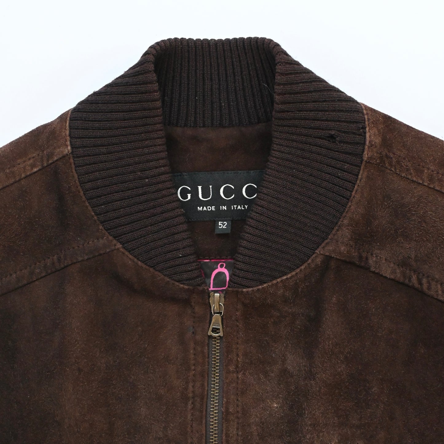 2000s gucci suede leather bomber jacket 52 by Tom ford