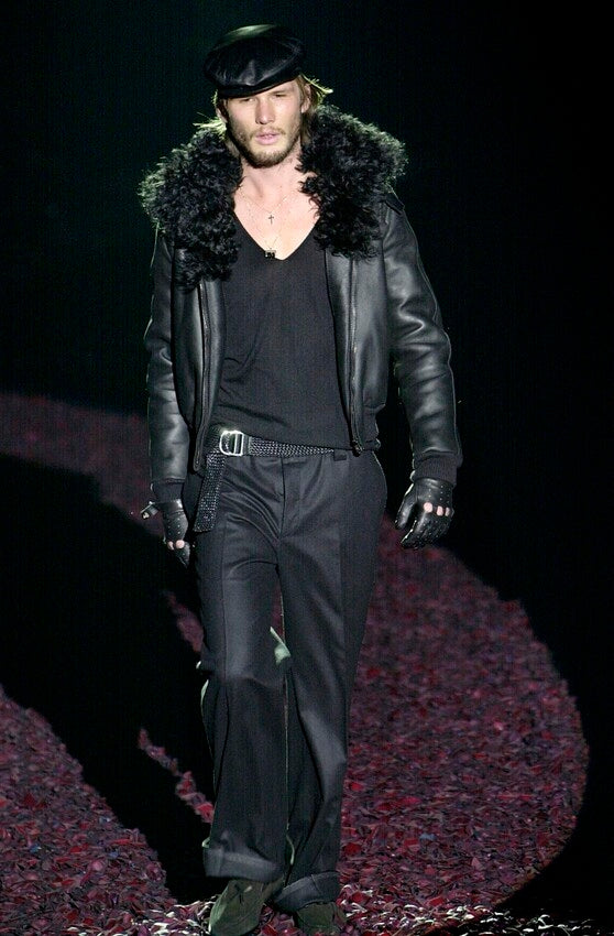 2001aw gucci genuine leather mouton  jacket 46 by Tom ford