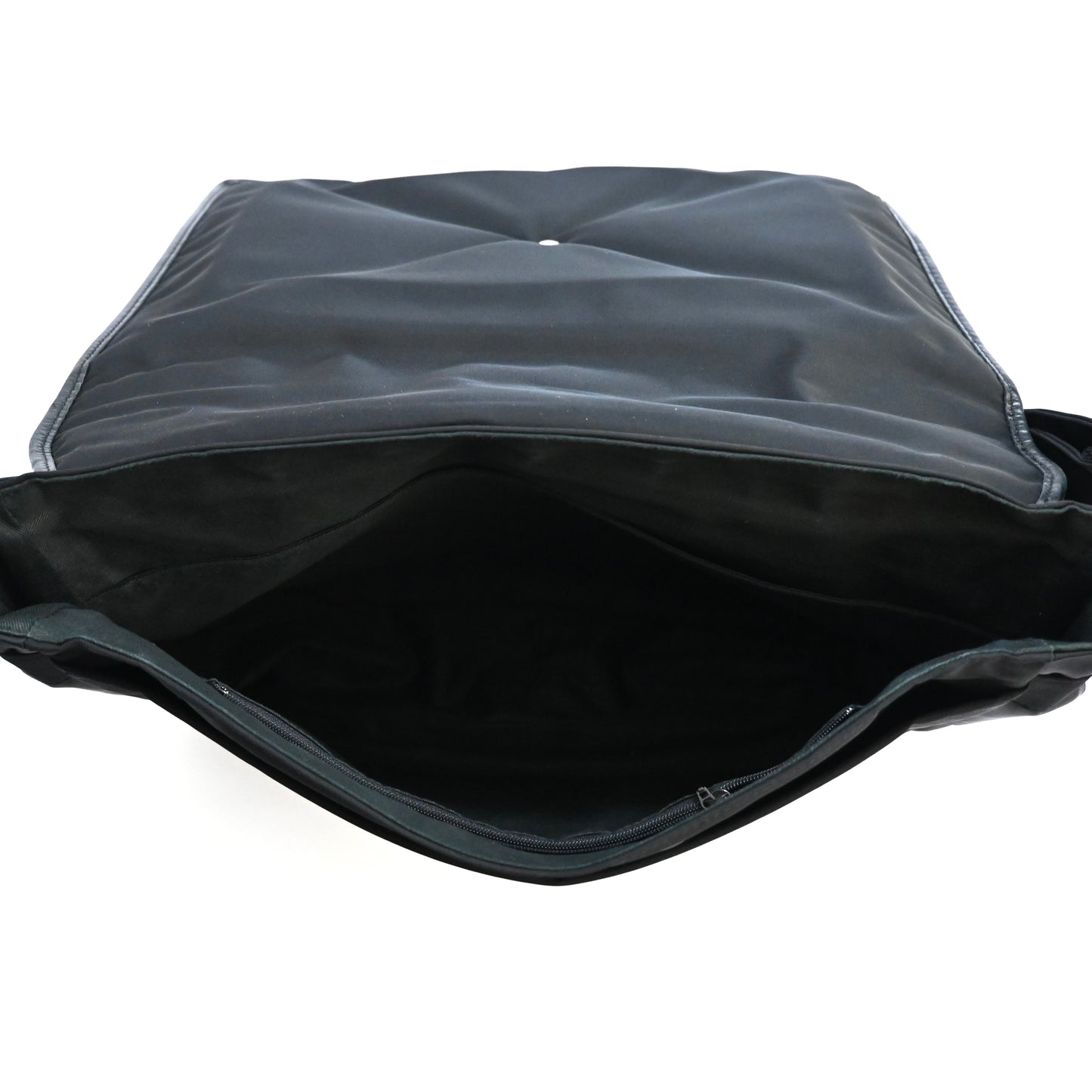 2000s masaki matsushima leather piping nylon handbag