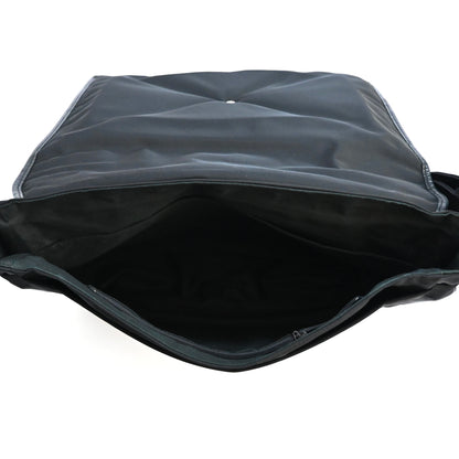 2000s masaki matsushima leather piping nylon handbag