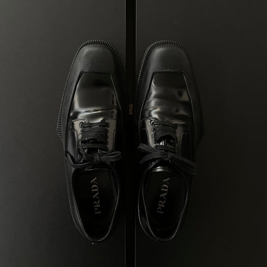 2022aw prada leather rubber shoes 7.5