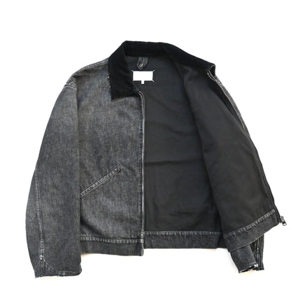 2025ss martin margiela destroyed collar washed denim jacket 50
