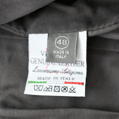 1990s salvatore ferragamo gemuine leather jacket 48