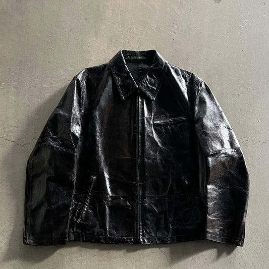 1998awcomme des garcons homme rum leather jacket M