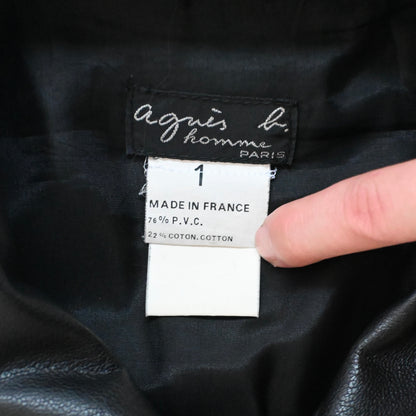 1990s agnes b homme pvc leather jacket 1