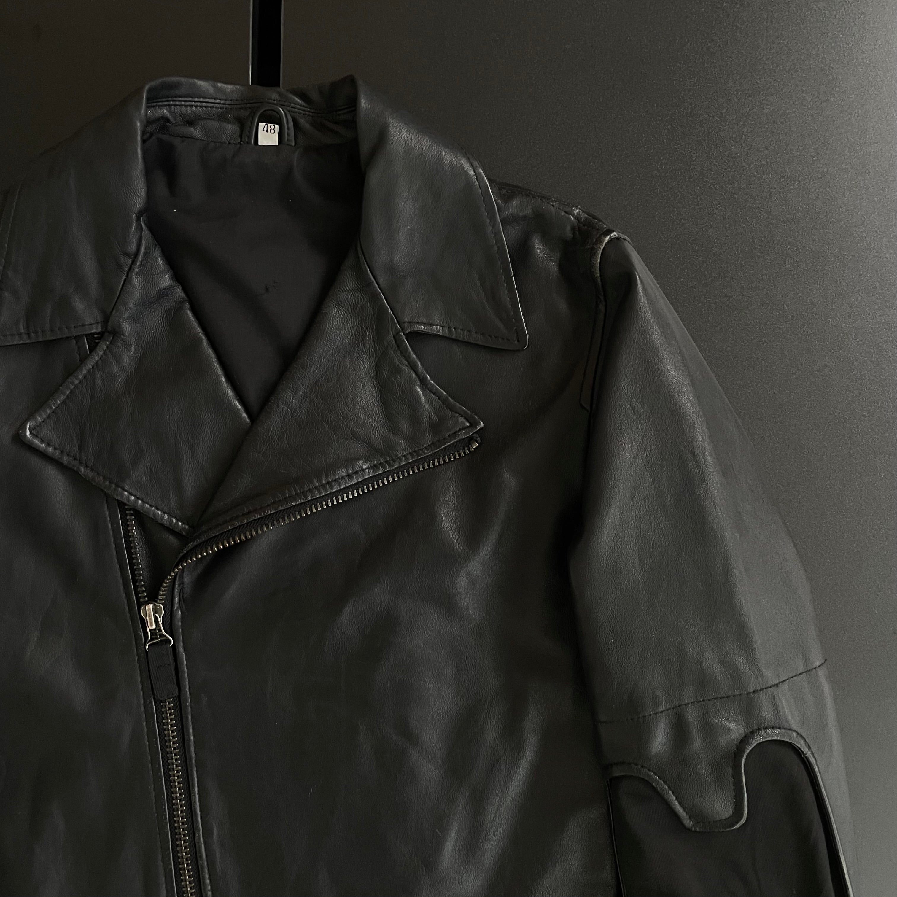 2004ss helmut lang dragonfly cutout leather jacket 48 – vexed_store