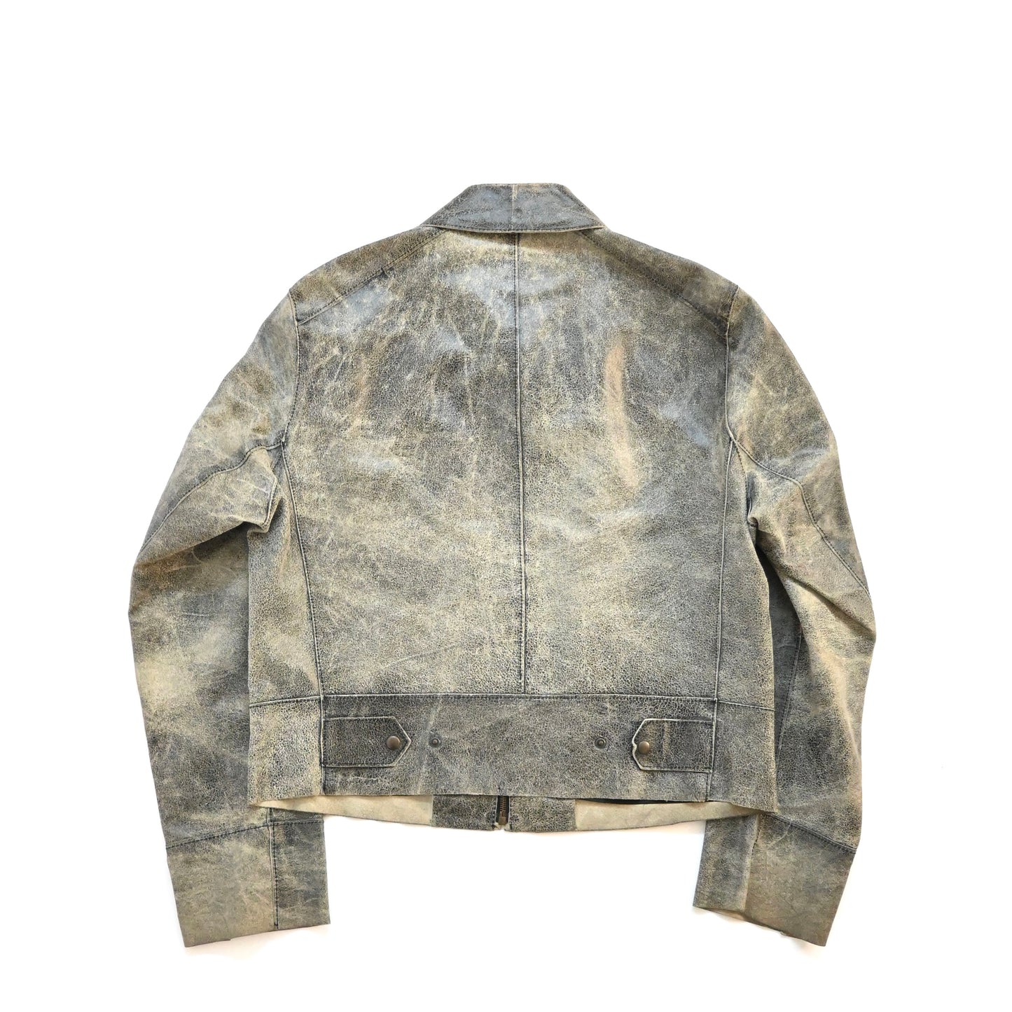 1990s dolce&gabbana vera pelle
real crushed leather jacket 54