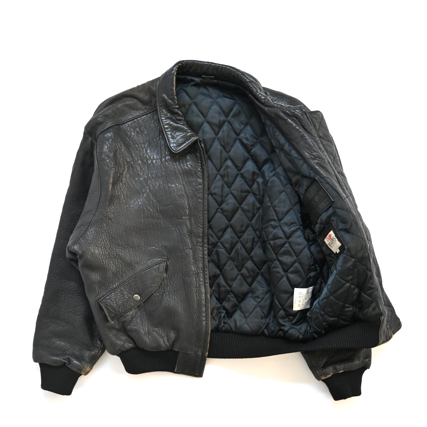 1990s Marithe Francois Girbaud lamb leather bomber jacket M
