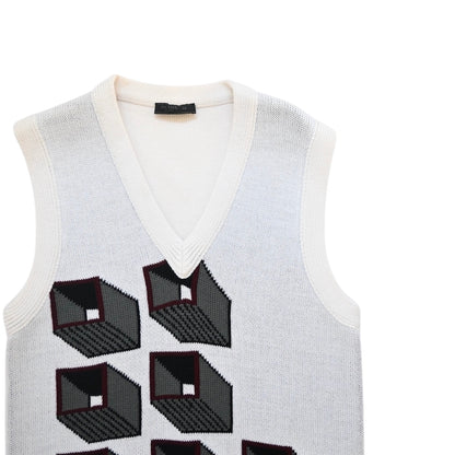 2020aw prada kint virgin wool vest 48