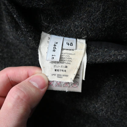 2009aw balenciaga leather docking wool ma-1 jacket 48