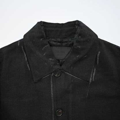 2018aw prada paint virgin wool long coat 48