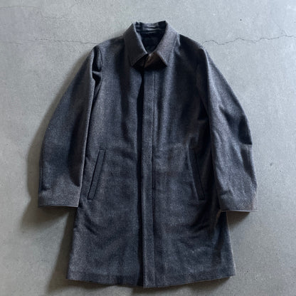 2009aw prada tiered leather wool coat