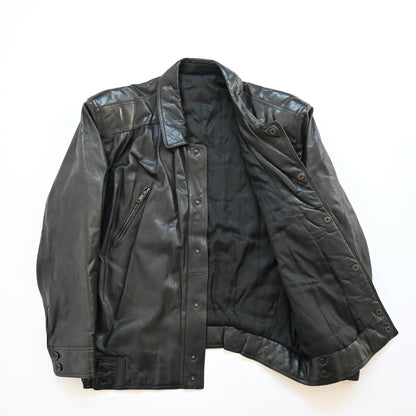1991aw giorgio armani leather bomber jacket M