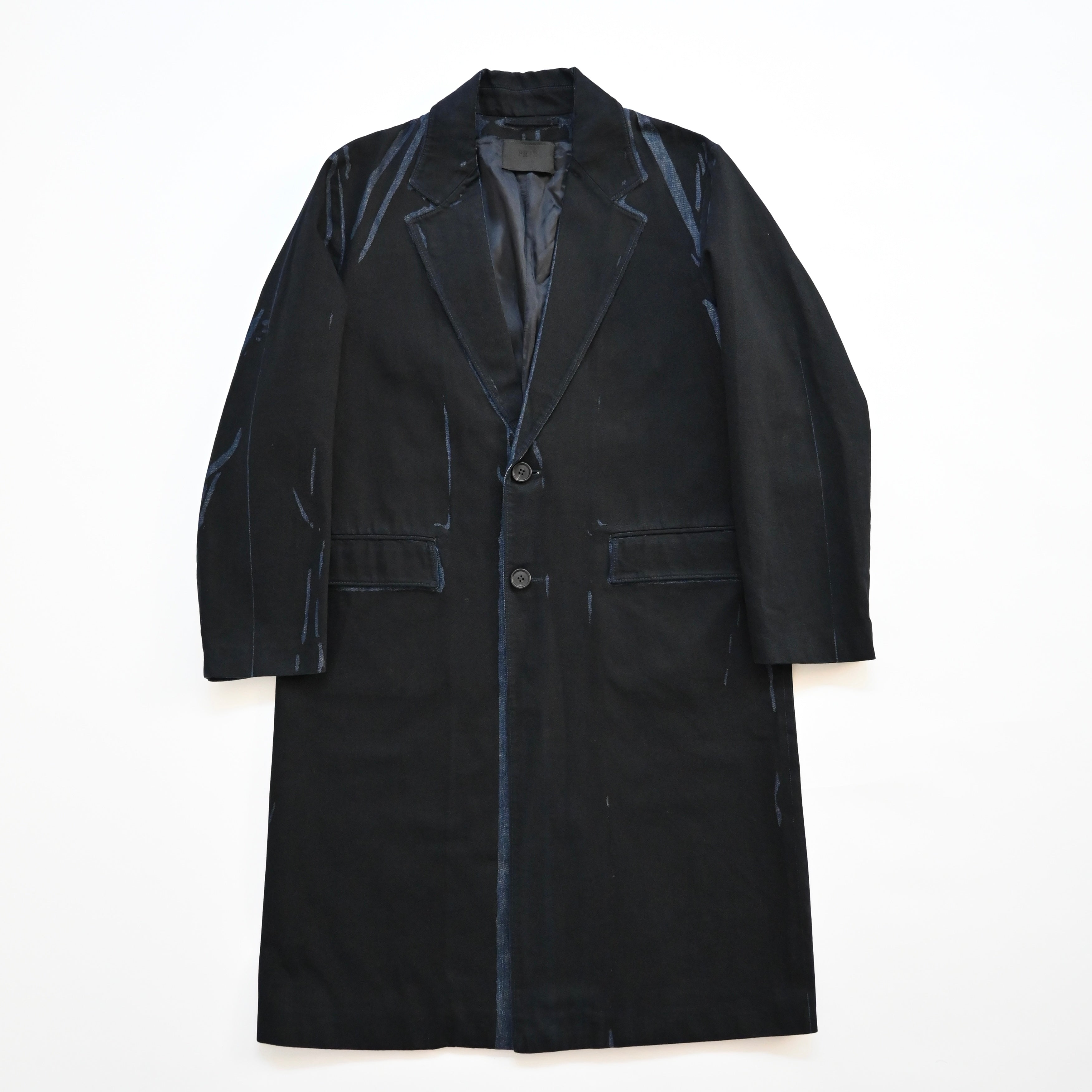 2018aw prada paint denim chester coat 48 – vexed_store