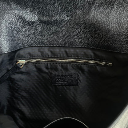 2000s jil sander leather messenger shoulder bag