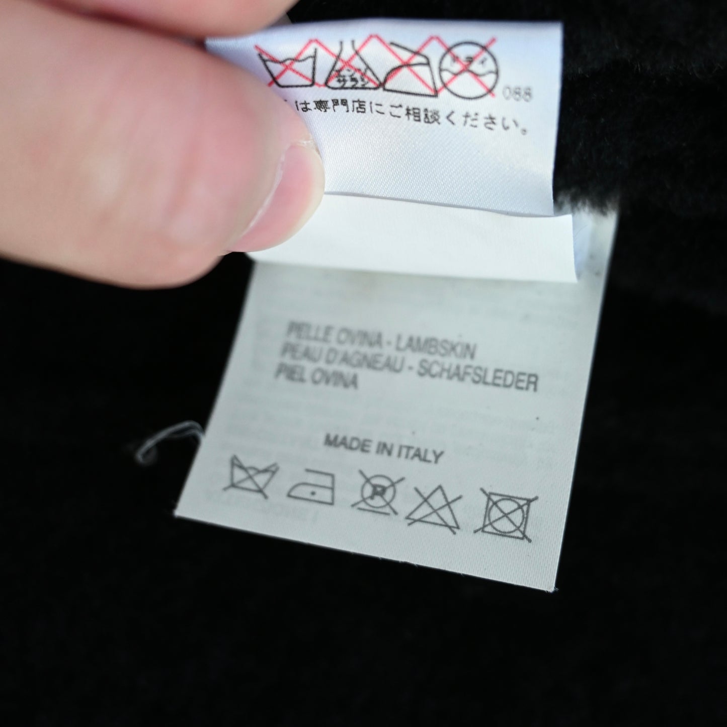 1990s gianfranco ferre lamb leather mouton jacket 48