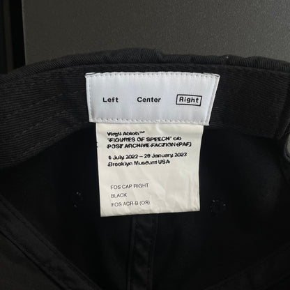 2022aw post archive faction x off-white Figures of Speech Cap