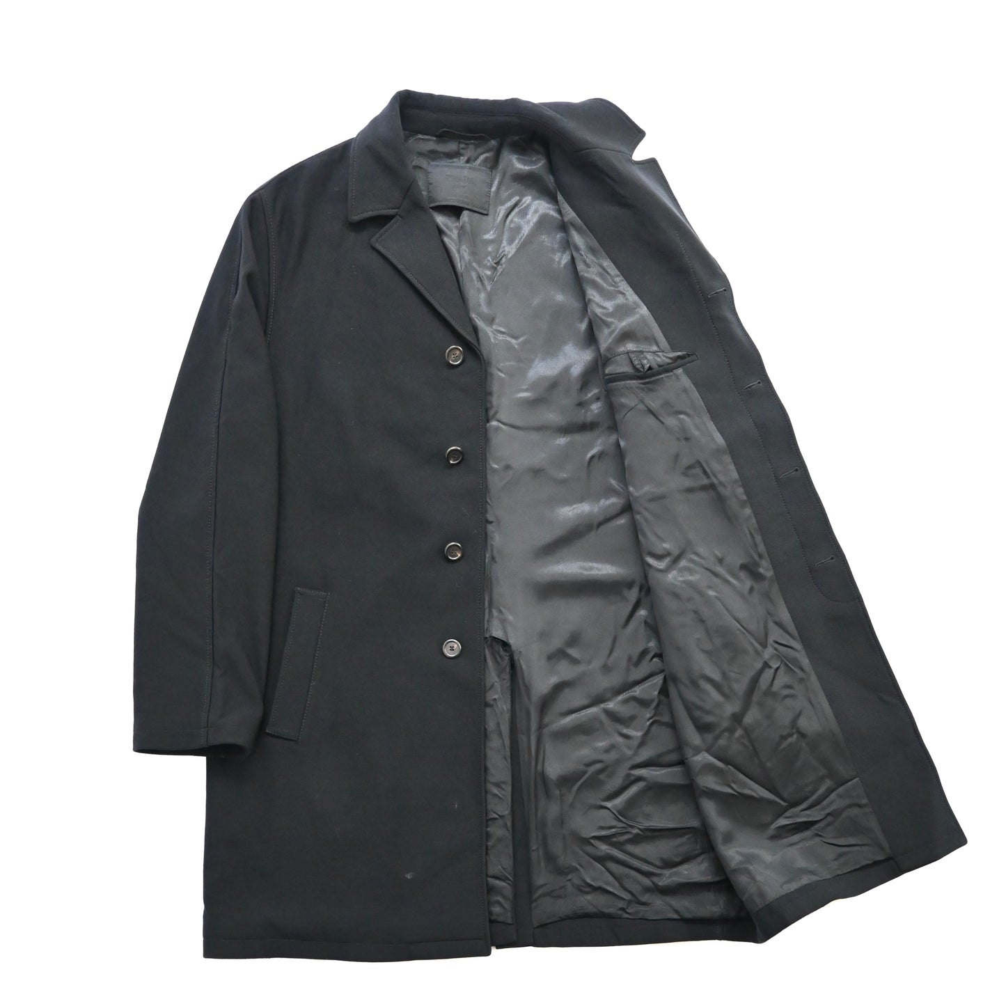 1998aw prada nylon chesterfield coat S