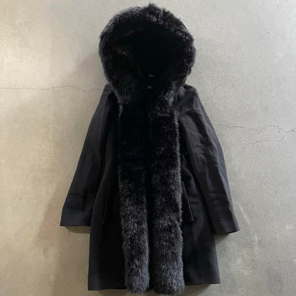 2004aw hussein chalayan fur docking wool coat 40