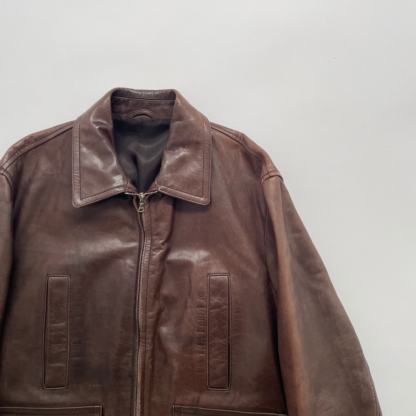 1990s prada cow leather jacket 48