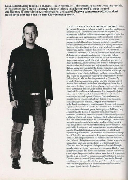 2003ss helmut lang leather sleeve denim jacket 50