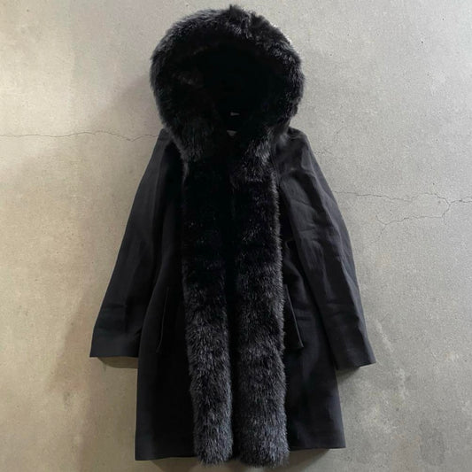 2004aw hussein chalayan fur docking wool coat 40