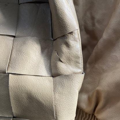 1990s versace Intrecciato leather jacket
48 by ruffo leather