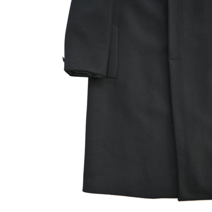 1990s versace wool  leather piping coat 52