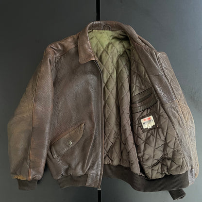 1980s Marithe Francois Girbaud lamb leather jacket L