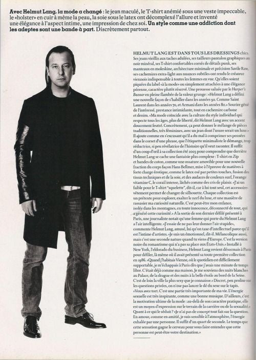 2003ss helmut lang leather sleeve denim jacket 52
