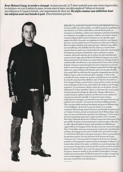 2003ss helmut lang leather sleeve denim jacket 52