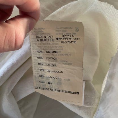 2003ss helmut lang leather sleeve denim jacket 50