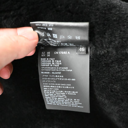 2019aw prada fur docking leather mouton jacket 46