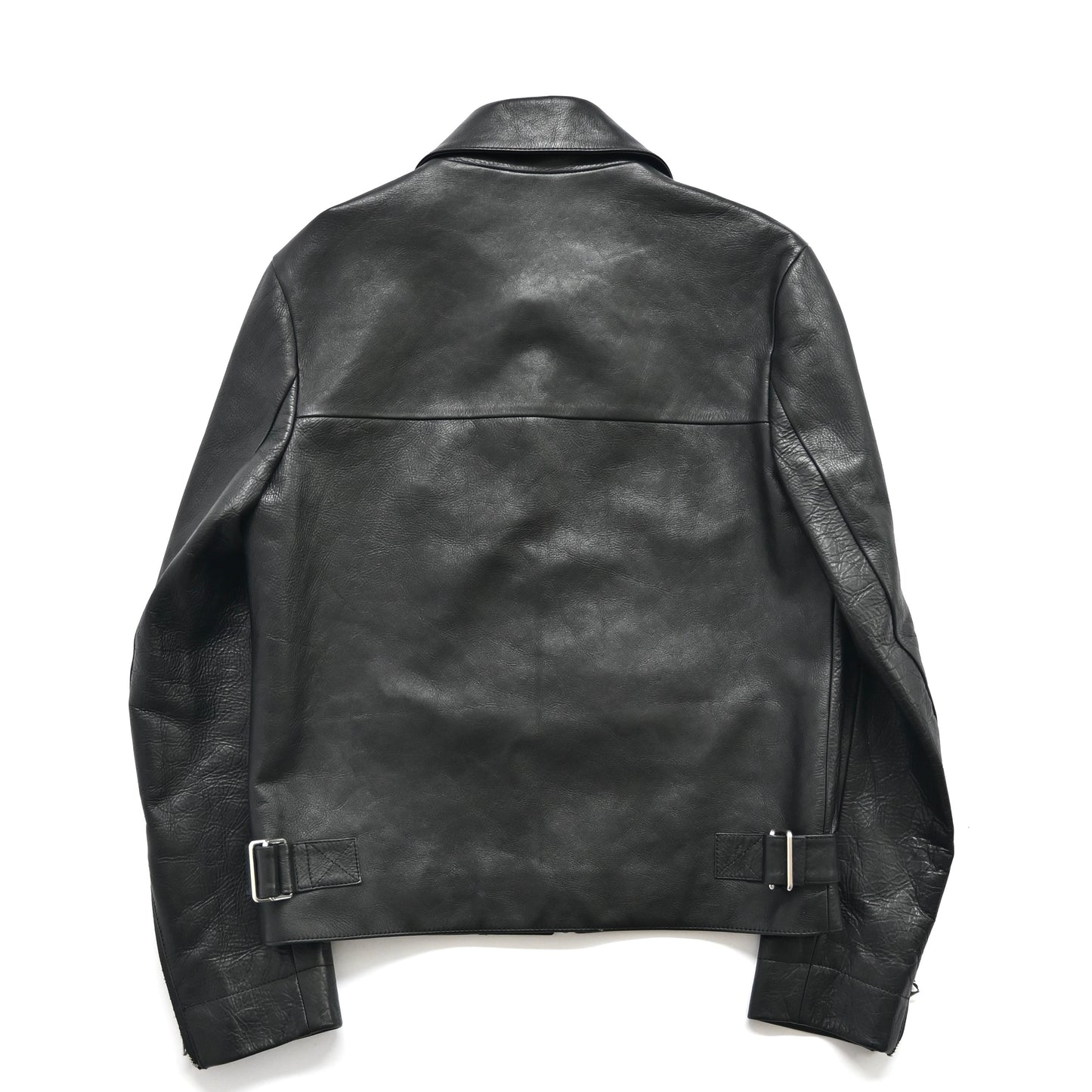 2016ss acne studios calfskin black leather jacket 48