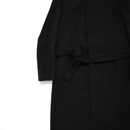 2000s jil sander calf hair docking wool long coat 46